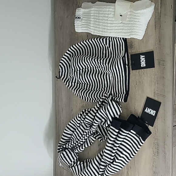 DKNY Hat, Scarf, and Cozy Socks - Picture 1 of 6
